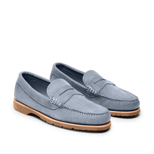 Quoddy Men’s Penny Nubuck LE: Cloud