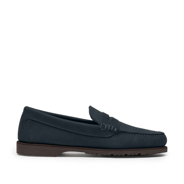 quoddy Men’s Penny Nubuck LE: Midnight Blue