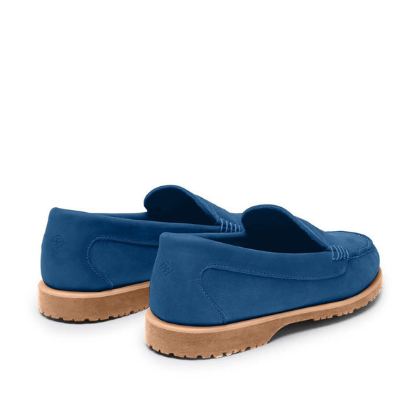 Quoddy Men’s Penny Nubuck LE: Ocean Blue