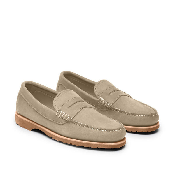 Quoddy Men’s Penny Nubuck LE: Sand