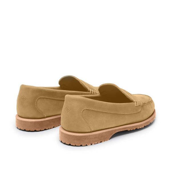 Quoddy Men’s Penny Nubuck LE: Tan