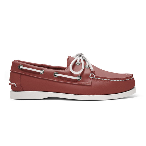 quoddy Women's 2 Eyelet LE Boat Shoe: Brick