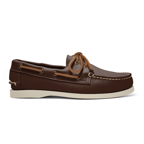 quoddy Women's 2 Eyelet LE Boat Shoe: Brown