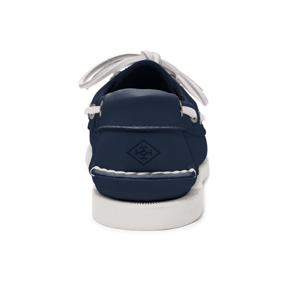 Quoddy Women's 2 Eyelet LE Boat Shoe: Navy