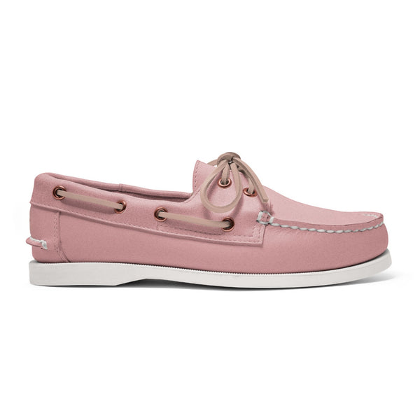 quoddy Women's 2 Eyelet LE Boat Shoe: Pink