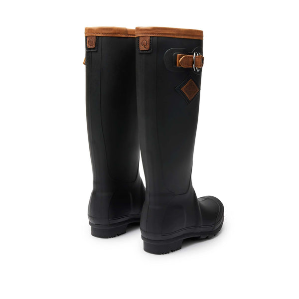 Quoddy Women’s High-Tide Rain Boot: Black Brown