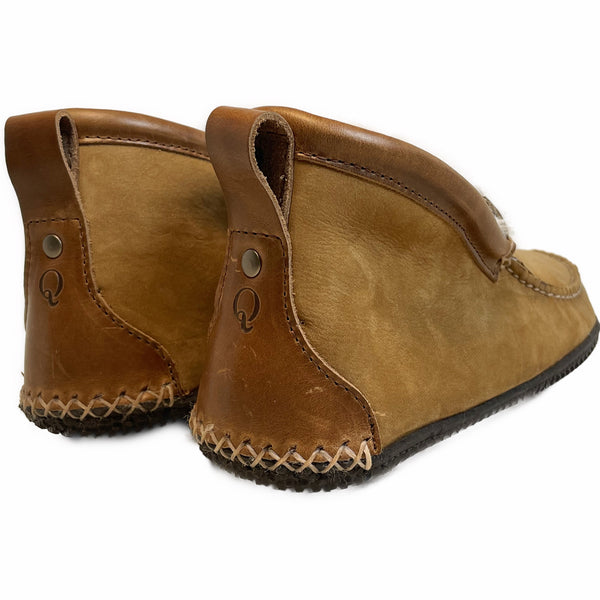 Quoddy Women’s LE Dorm Boot Slipper: Camel Nubuck