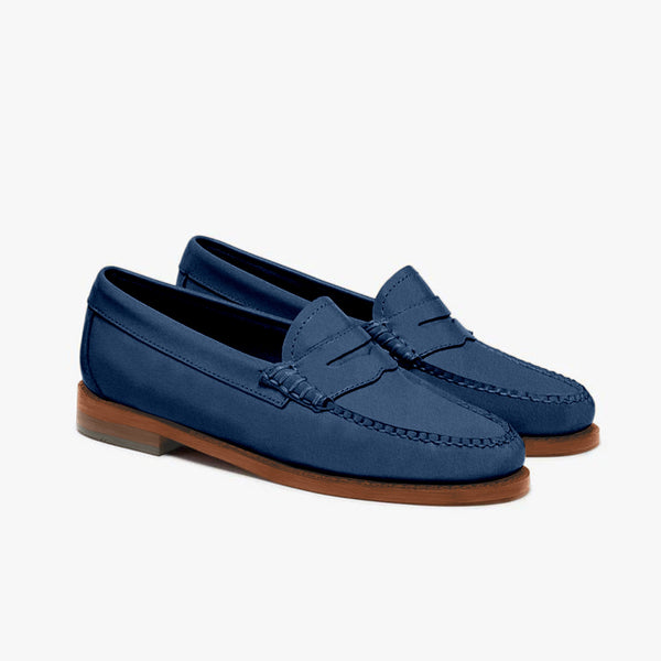 Quoddy Women's Penny Nubuck LE: Dk Blue