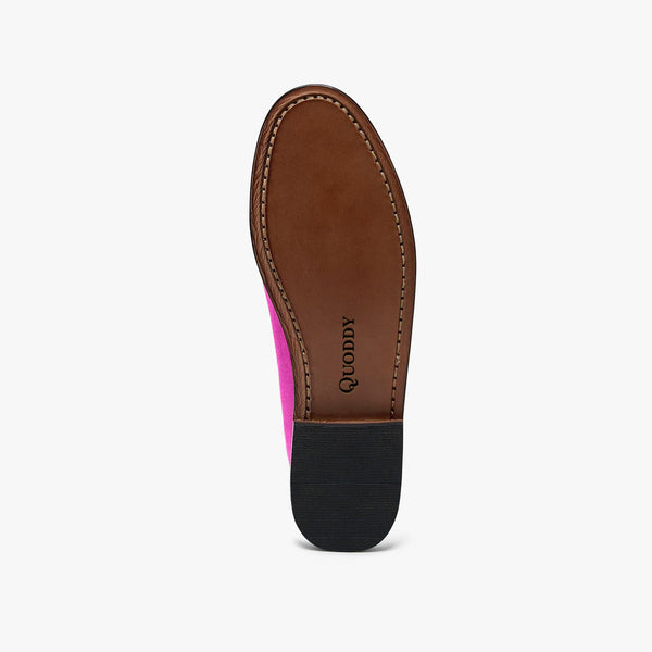 Quoddy Women's Penny Nubuck LE: Fuchsia