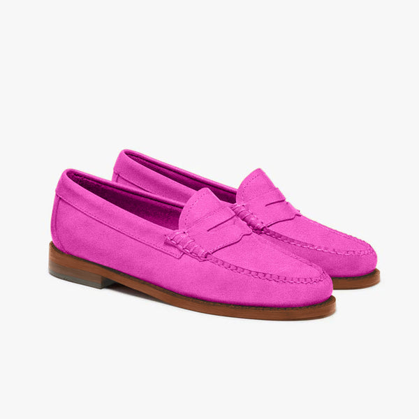 Quoddy Women's Penny Nubuck LE: Fuchsia