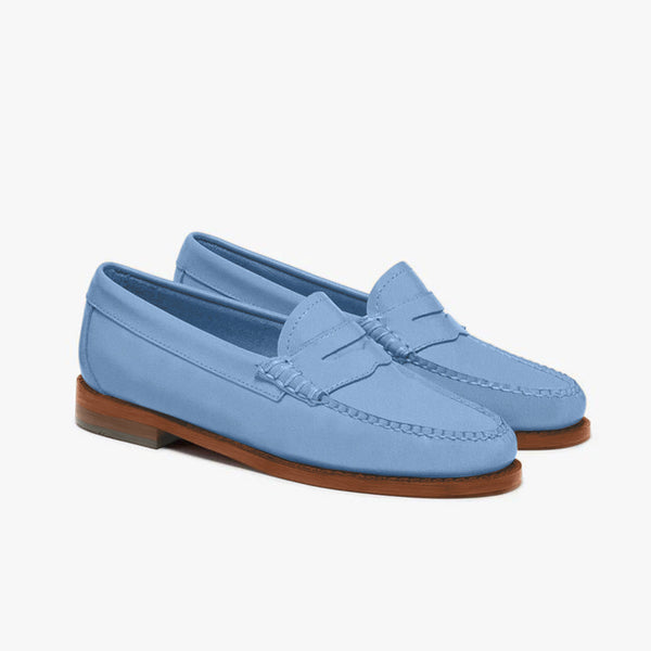Quoddy Women's Penny Nubuck LE: Lt Blue