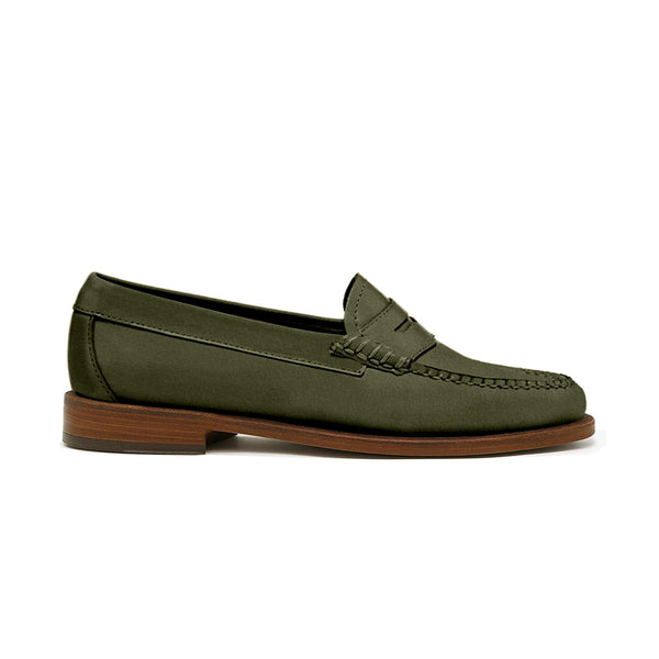 quoddy Women's Penny Nubuck LE: Olive
