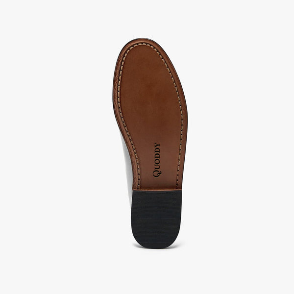 Quoddy Women's Penny Polished Leather LE: White