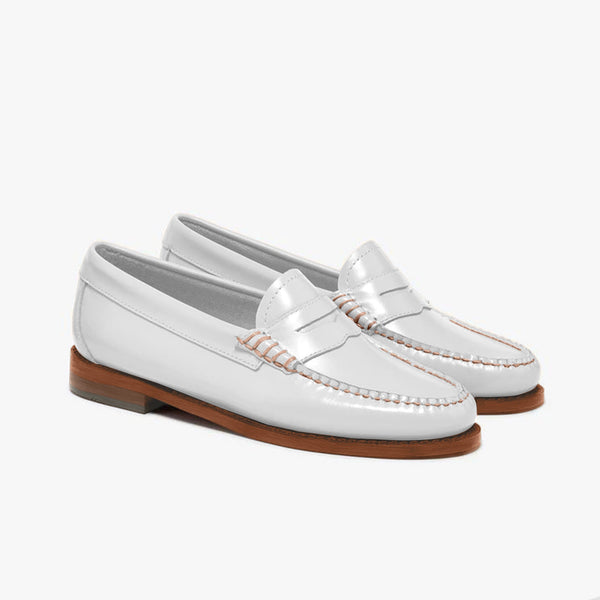 Quoddy Women's Penny Polished Leather LE: White