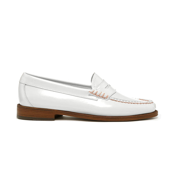 quoddy Women's Penny Polished Leather LE: White