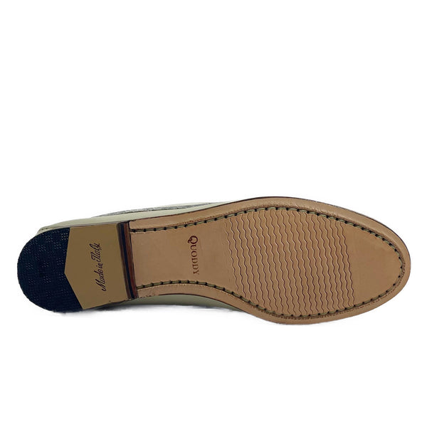 Quoddy Women's True Penny: White Black LE