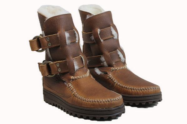 Quoddy Women's Twinstrap Ring Boot - Grizzly Peanut