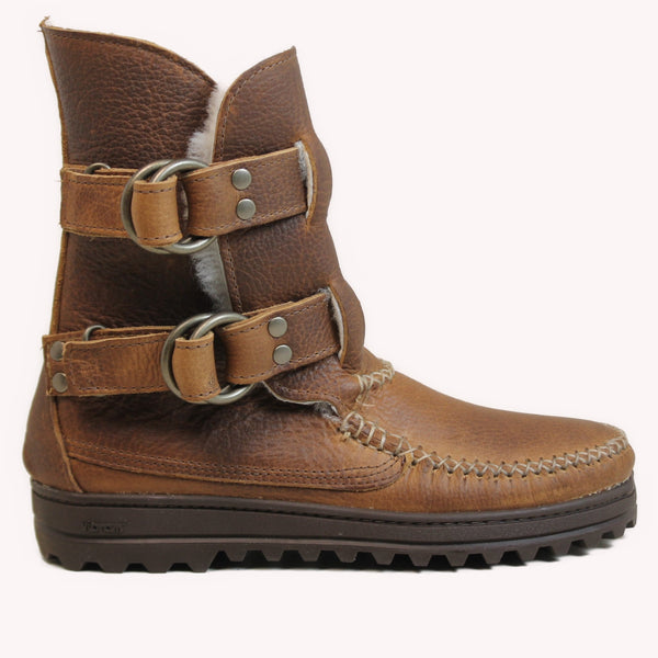quoddy Women's Twinstrap Ring Boot - Grizzly Peanut