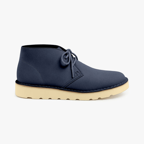 quoddy Women's Biddeford Desert Boot Wedge: Denim Blue