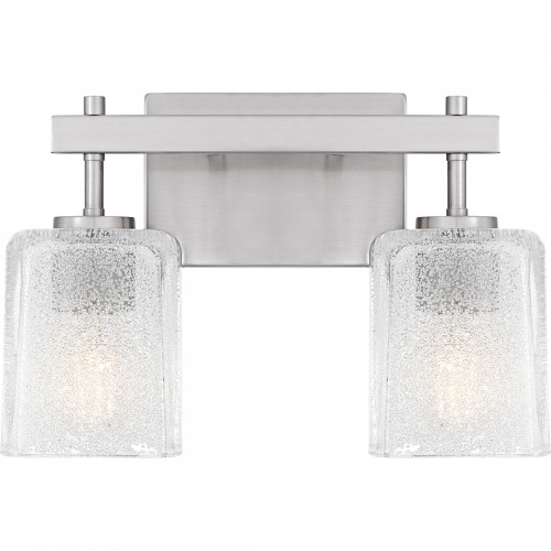 quoizel Brenthouse 2-Light Brushed Nickel Bath Light