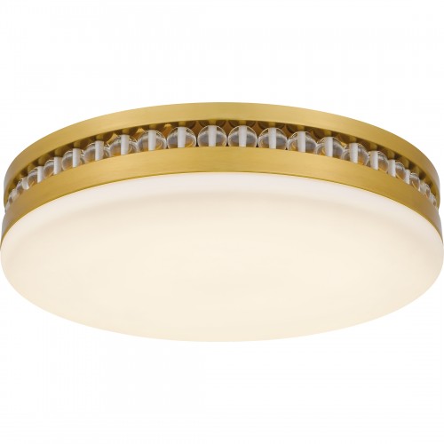 quoizel Carey Integrated LED Brushed Gold Flush Mount with CCT Switch