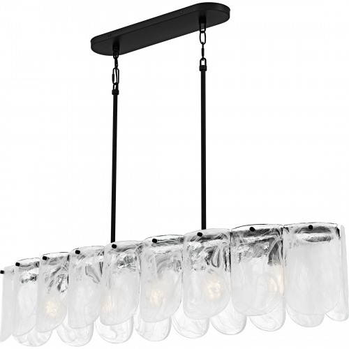 Quoizel Cassidy 5-Light Matte Black Linear Chandelier