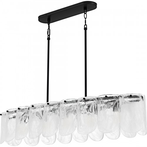 Quoizel Cassidy 5-Light Matte Black Linear Chandelier