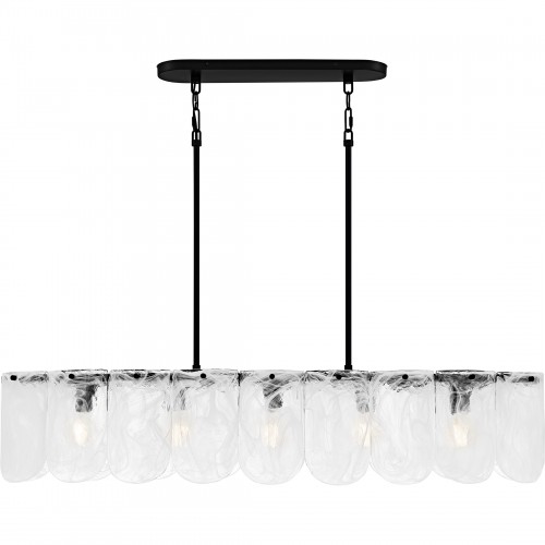 Quoizel Cassidy 5-Light Matte Black Linear Chandelier