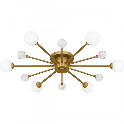 Quoizel Combe 6-Light Brushed Gold Semi-Flush Mount