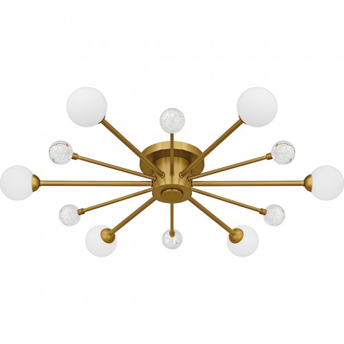 Quoizel Combe 6-Light Brushed Gold Semi-Flush Mount
