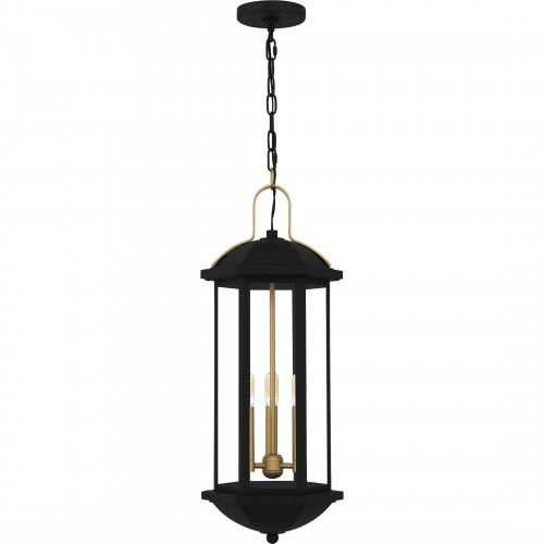 Quoizel Crestfield 3-Light Matte Black Mini Pendant