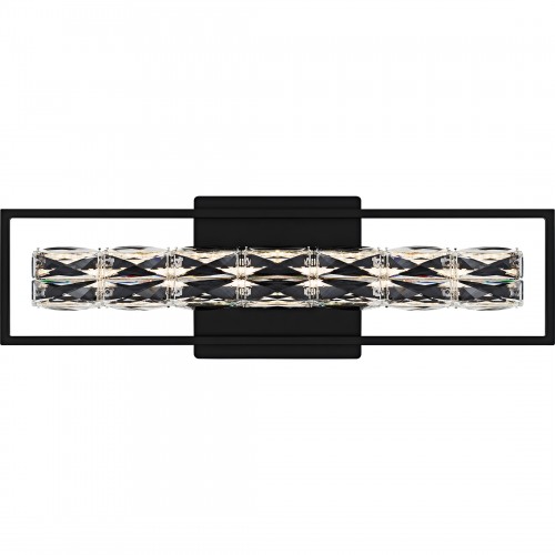 Quoizel Dazzle Integrated LED Matte Black Bath Light With CCT Switch