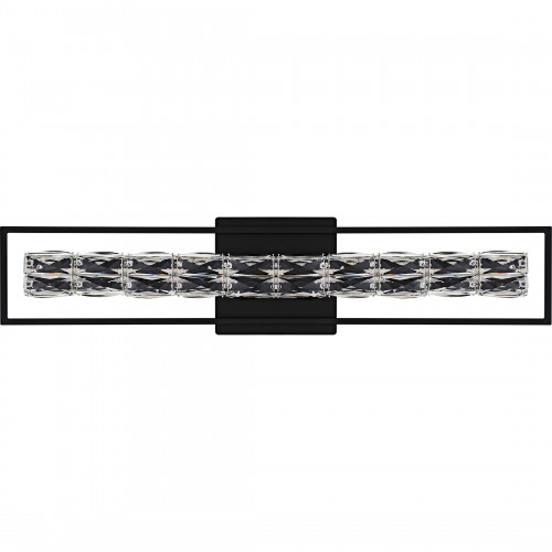 Quoizel Dazzle Integrated LED Matte Black Bath Light With CCT Switch