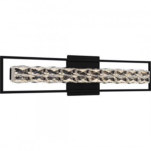 Quoizel Dazzle Integrated LED Matte Black Bath Light With CCT Switch