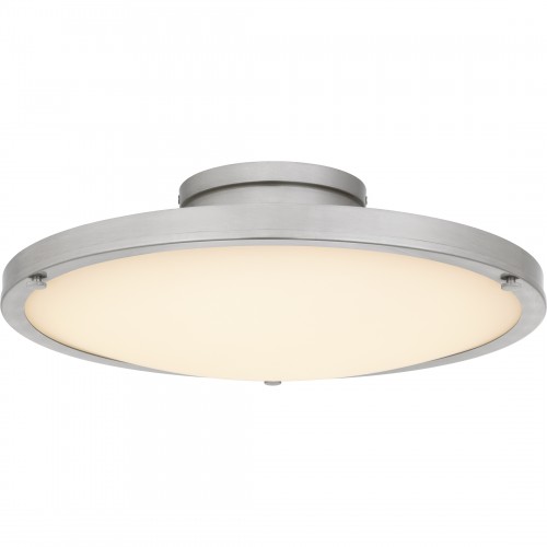 quoizel Donne Integrated LED Brushed Nickel Semi-Flush Mount with CCT Switch