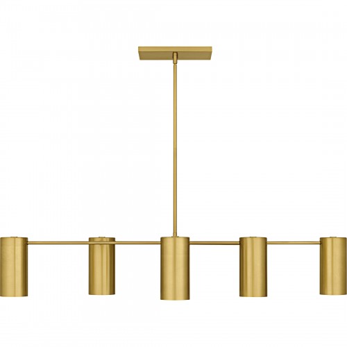 Quoizel Foreland 6-Light Brushed Gold Linear Chandelier