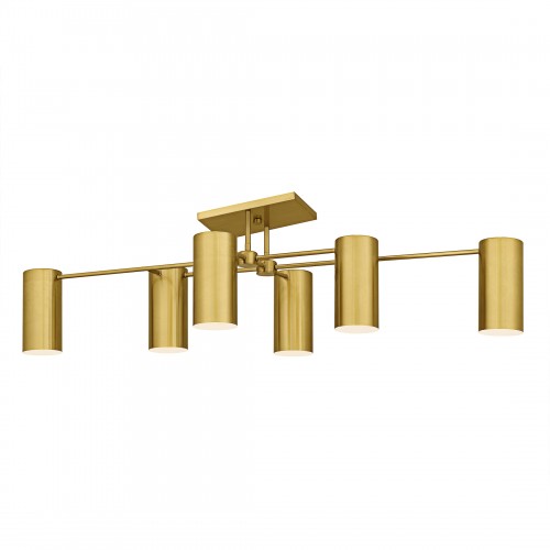 Quoizel Foreland 6-Light Brushed Gold Semi-Flush Mount
