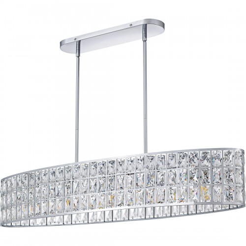 Quoizel Gibson 5-Light Polished Chrome Linear Chandelier