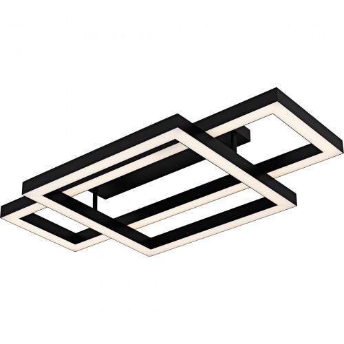 Quoizel Lawless Integrated LED Matte Black Semi-Flush Mount With CCT Switch