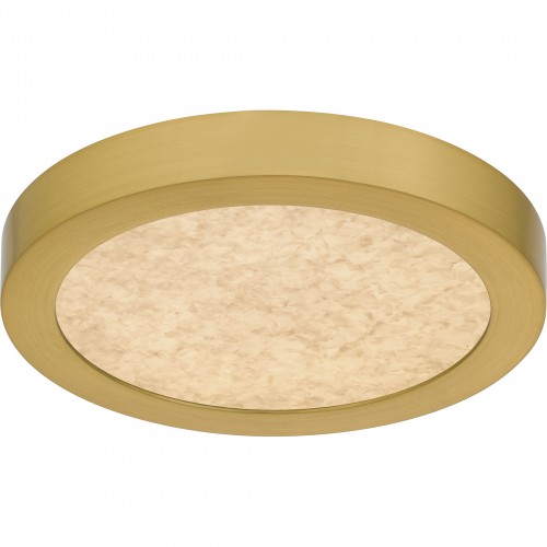 Quoizel Outskirts Integrated LED Brushed Gold Flush Mount With CCT Switch