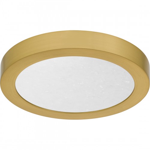 Quoizel Outskirts Integrated LED Brushed Gold Flush Mount With CCT Switch