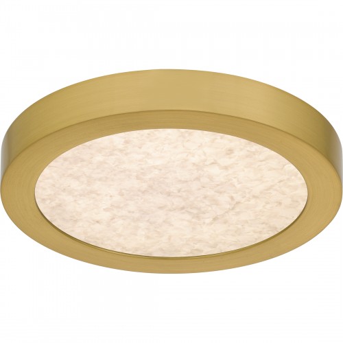 Quoizel Outskirts Integrated LED Brushed Gold Flush Mount With CCT Switch