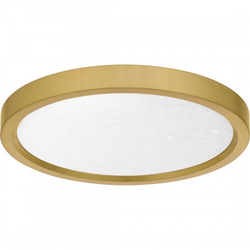 Quoizel Outskirts Integrated LED Brushed Gold Flush Mount With CCT Switch