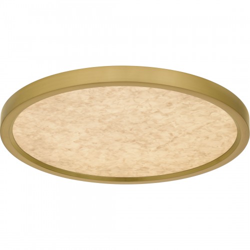 Quoizel Outskirts Integrated LED Brushed Gold Flush Mount With CCT Switch