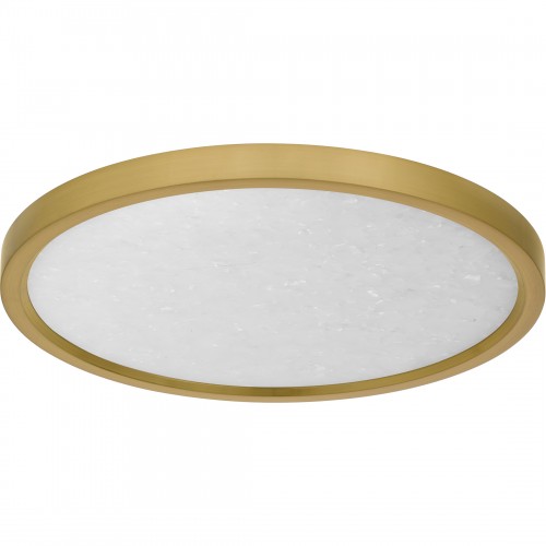 Quoizel Outskirts Integrated LED Brushed Gold Flush Mount With CCT Switch