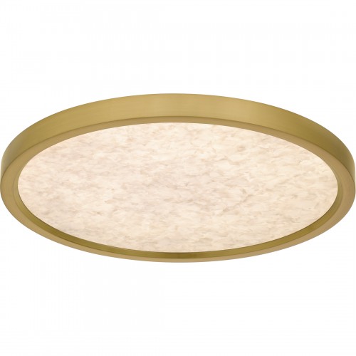 Quoizel Outskirts Integrated LED Brushed Gold Flush Mount With CCT Switch