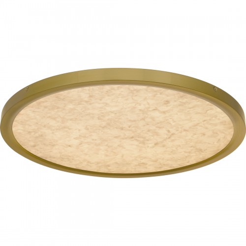 Quoizel Outskirts Integrated LED Brushed Gold Flush Mount With CCT Switch