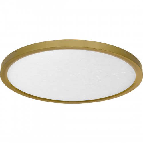 Quoizel Outskirts Integrated LED Brushed Gold Flush Mount With CCT Switch