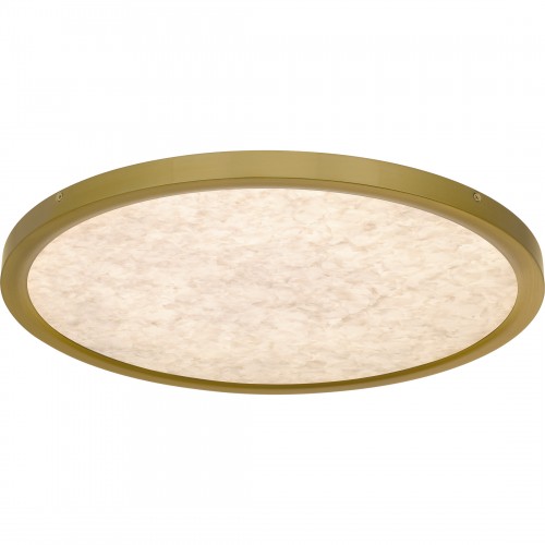 Quoizel Outskirts Integrated LED Brushed Gold Flush Mount With CCT Switch