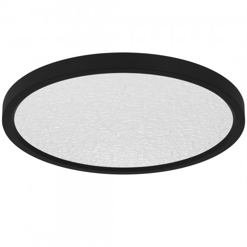 Quoizel Outskirts Integrated LED Earth Black Flush Mount With CCT Switch